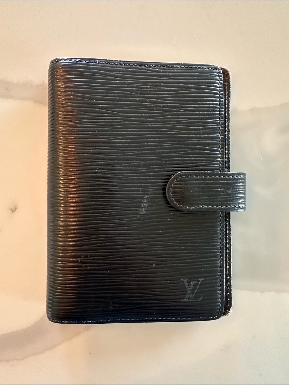 Louis Vuitton Epi Leather Agenda PM / Planner Cover Black